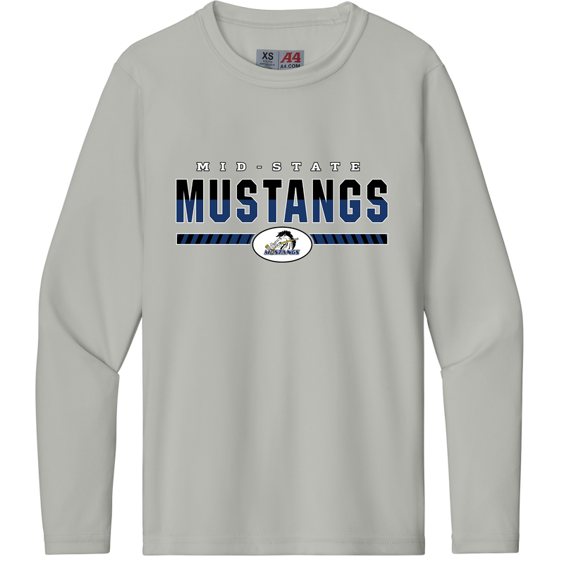 Mid-State Mustangs Youth Cooling Performance Long Sleeve Tee