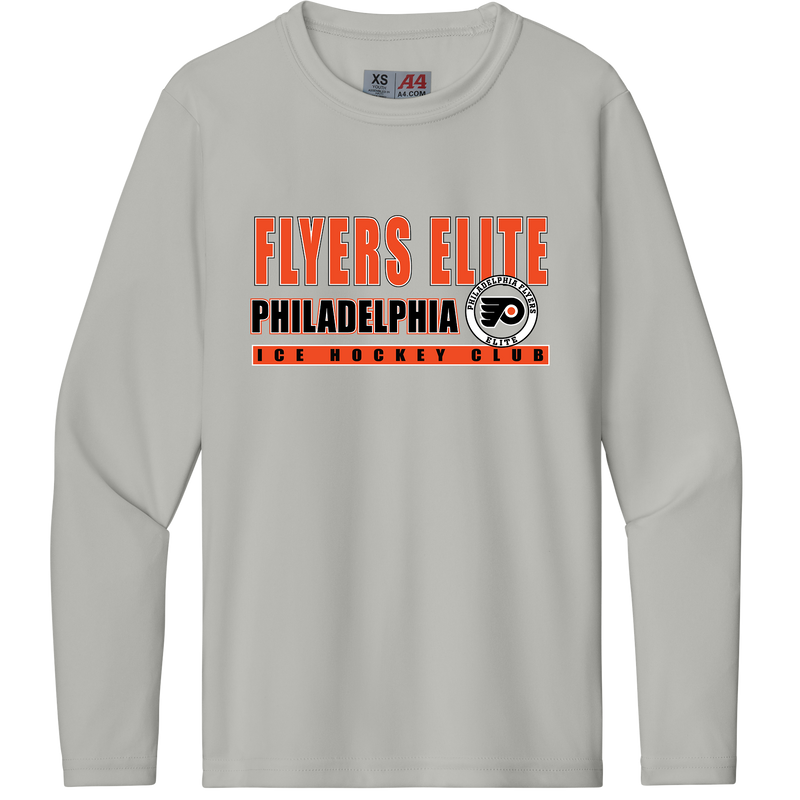 Philadelphia Flyers Elite Youth Cooling Performance Long Sleeve Tee