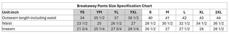 Biggby Bombers Breakaway Adult Jogger Pants