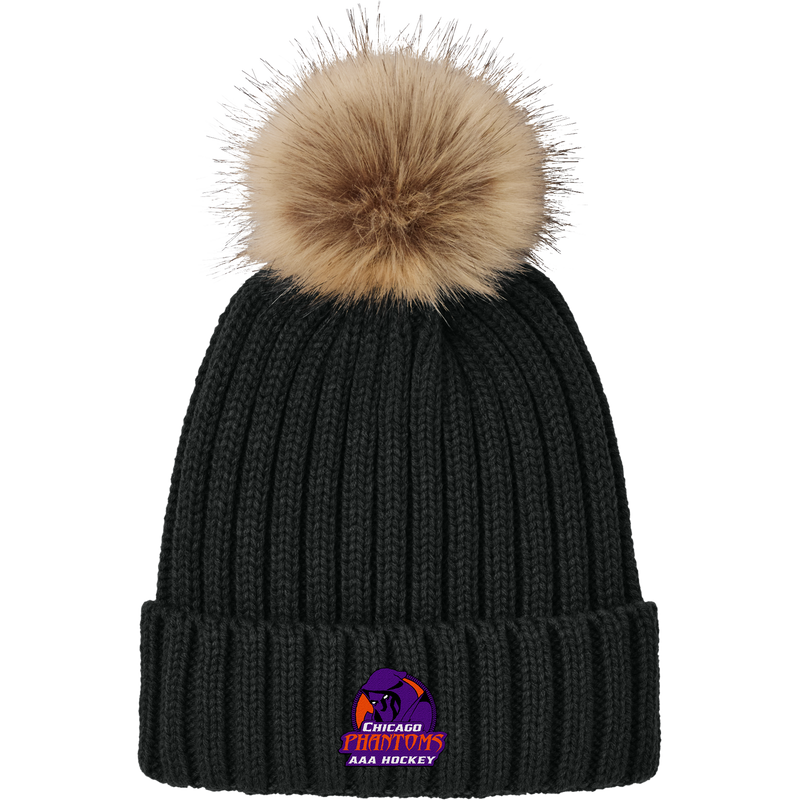 Chicago Phantoms Faux Fur Pom Beanie