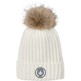 NJ Jets Faux Fur Pom Beanie
