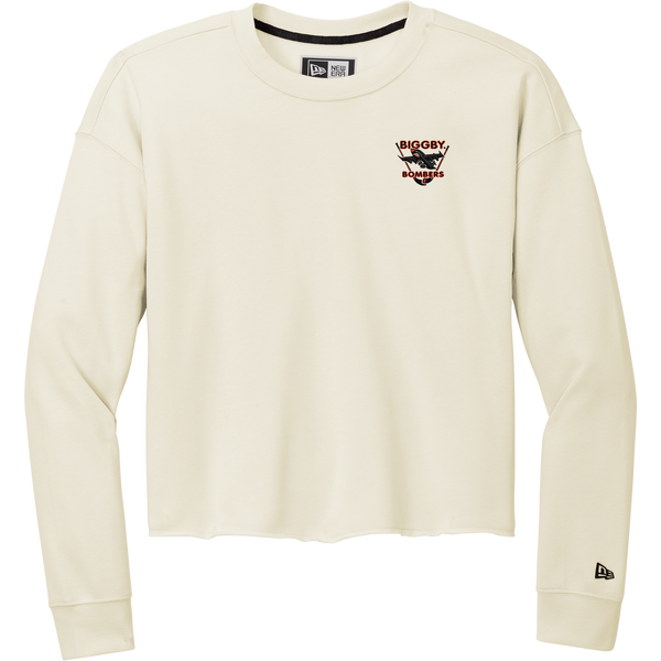 Biggby Bombers New Era Ladies Tri-Blend Fleece Crop Crew