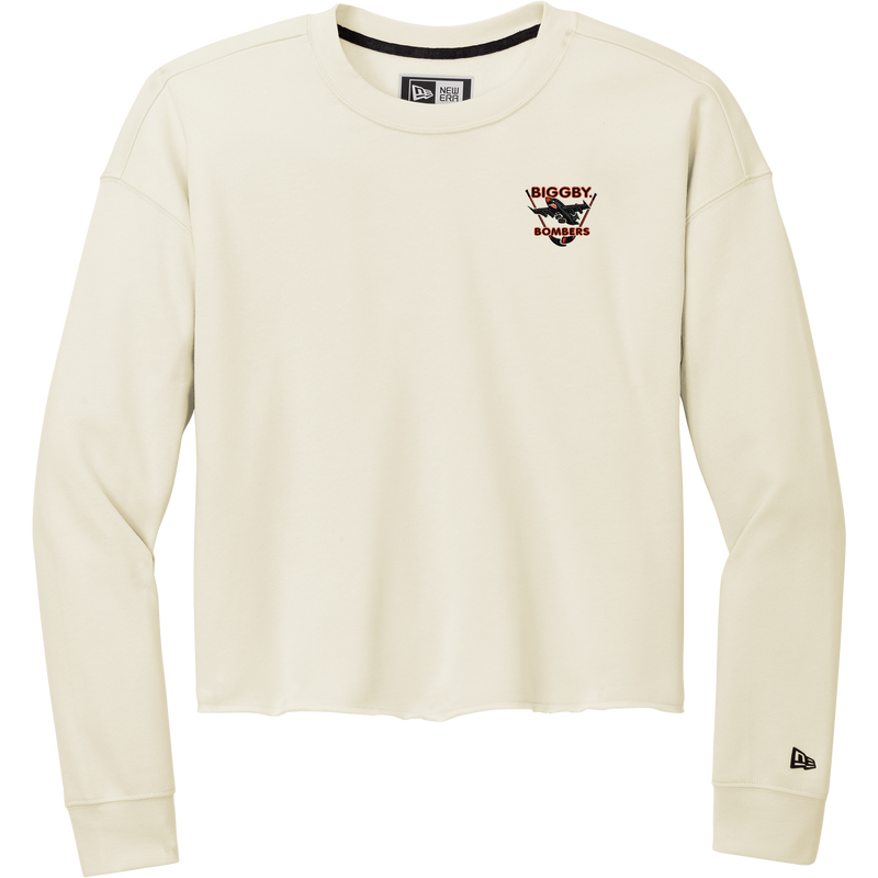 Biggby Bombers New Era Ladies Tri-Blend Fleece Crop Crew