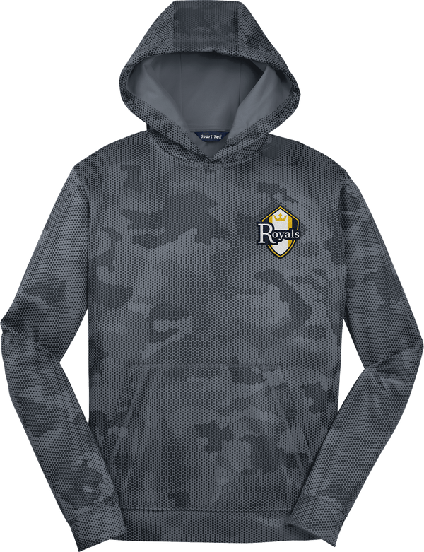 Royals Hockey Club Youth Sport-Wick CamoHex Fleece Hooded Pullover